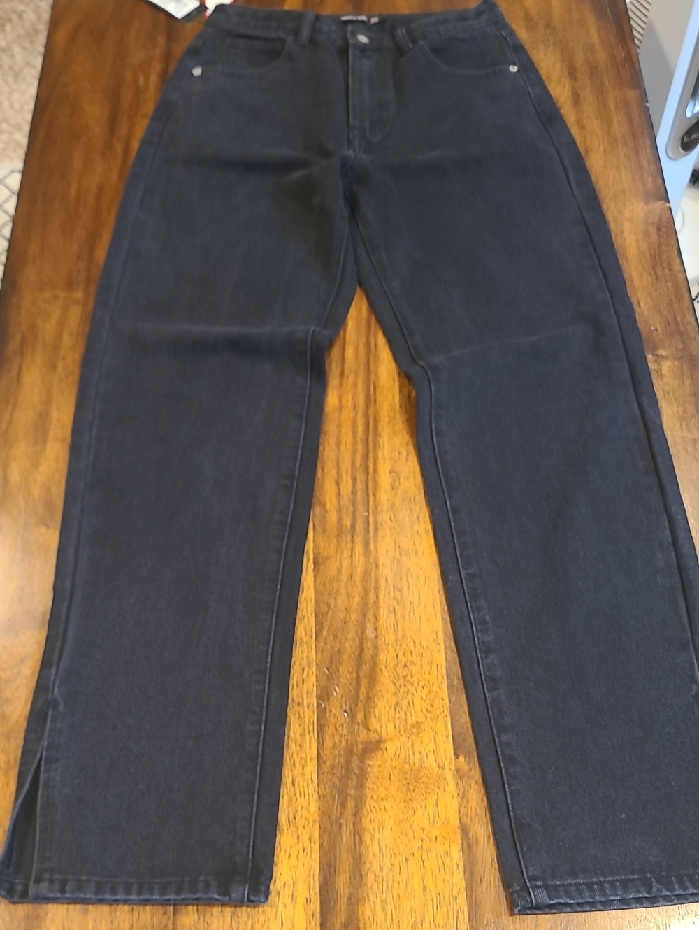 Nasty Gal High Waisted Slit Hem Jeans Size 6